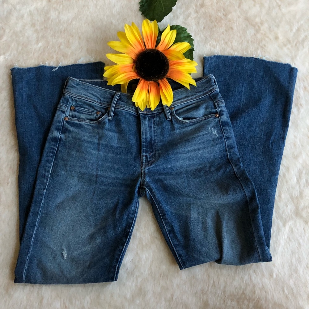 Mother the cruiser lost and found raw hem jeans